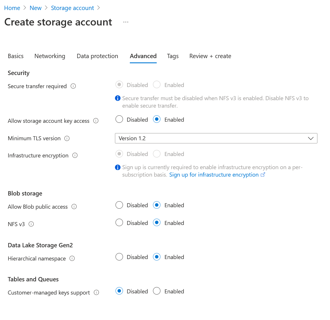 Support for `NFS v3` in `azurerm_storage_account` · Issue 11373