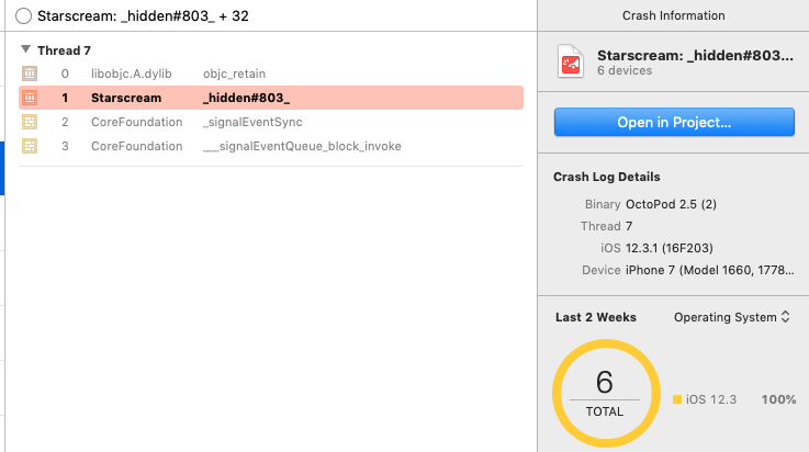 [Swift 5] Frequent crashes using version 3.1.0 · Issue #674 · daltoniam ...