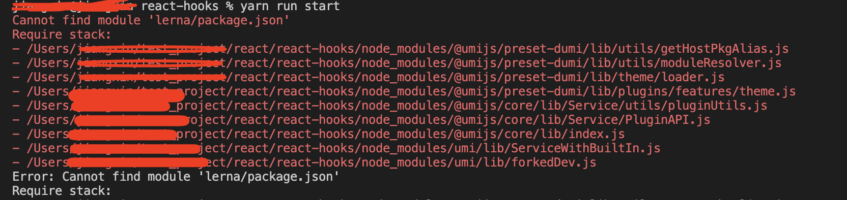 bug: Cannot find module 'lerna/package.json' · Issue #1092 · umijs/dumi ...