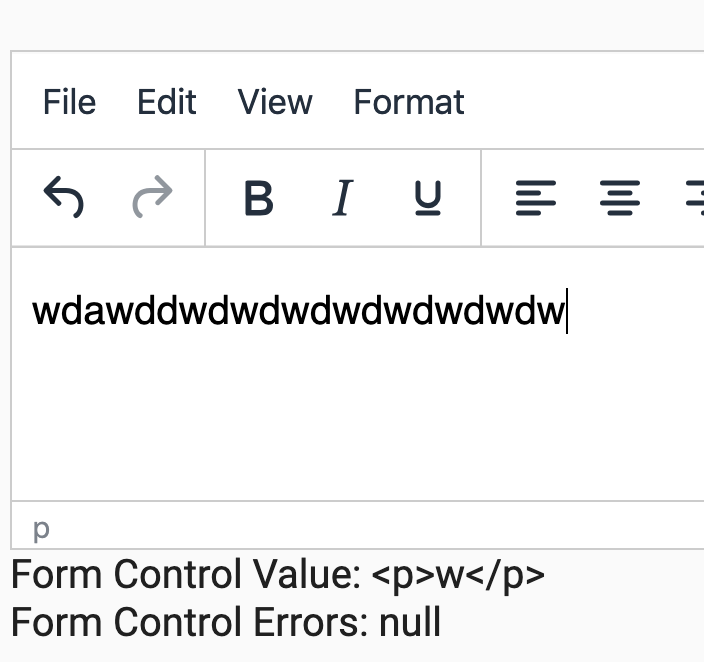 Delayed updating with TinyMCE and reactive forms · Issue #79 · tinymce ...