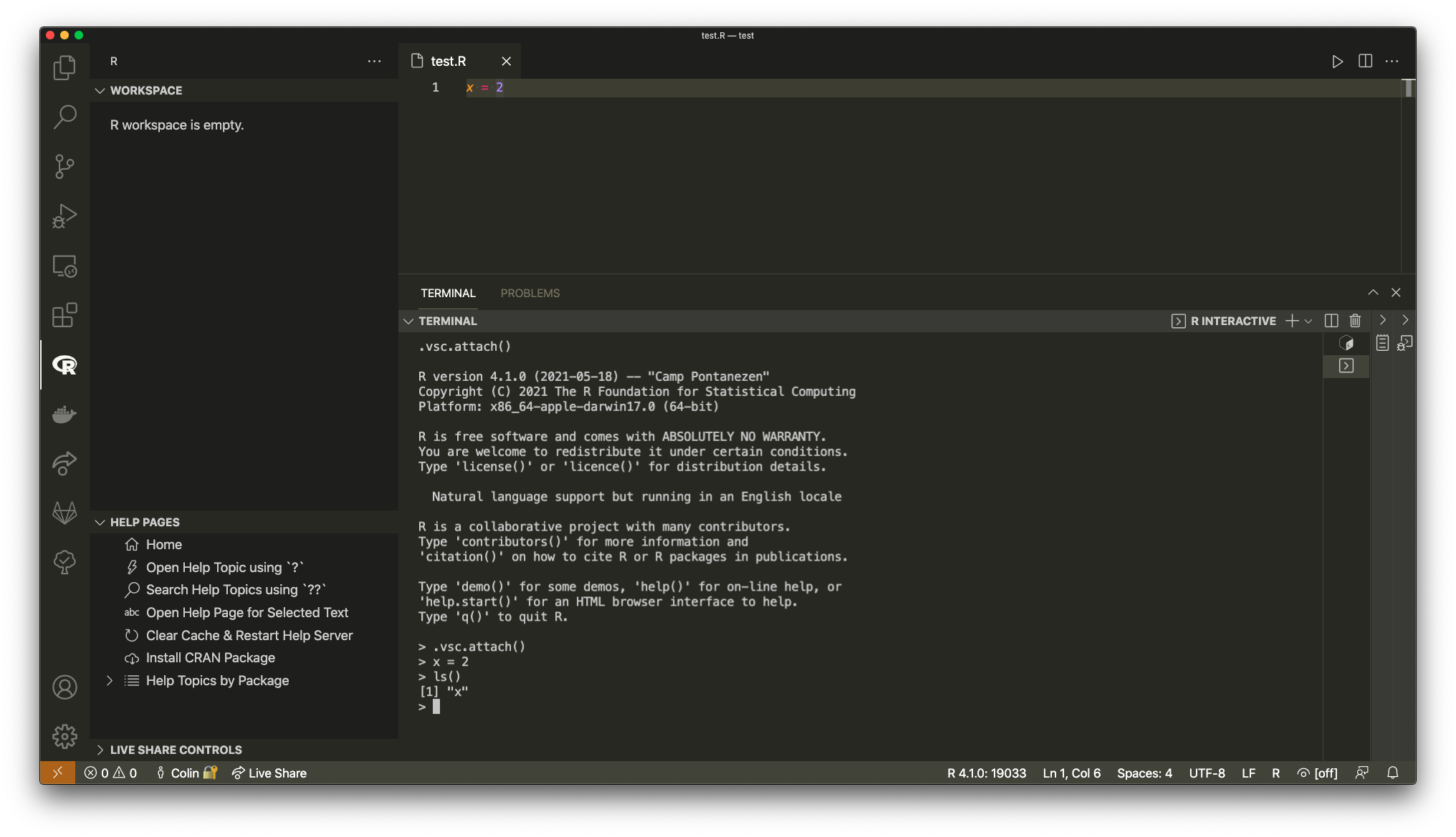 R Workspace is always empty in VSCode · Issue #905 · REditorSupport ...