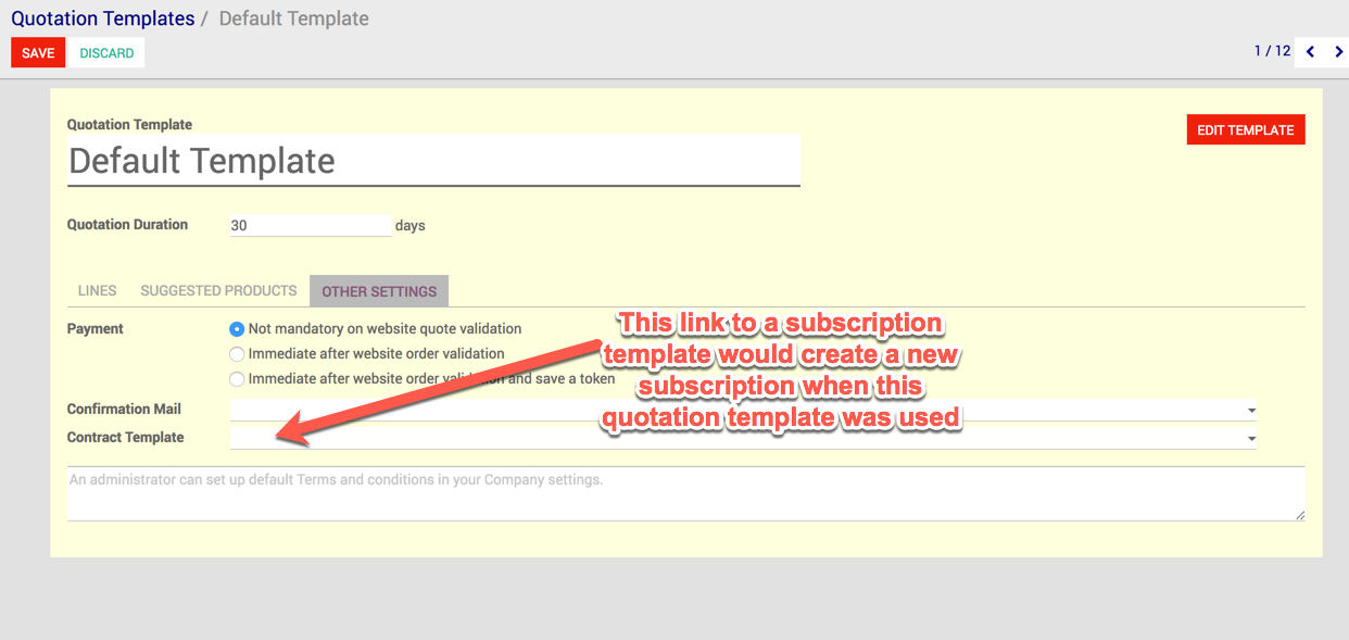 Quotation Template link to Subscription Template Missing · Issue #22576 ...