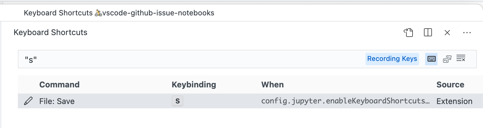 Pressing `S` saves file · Issue #115026 · microsoft/vscode · GitHub