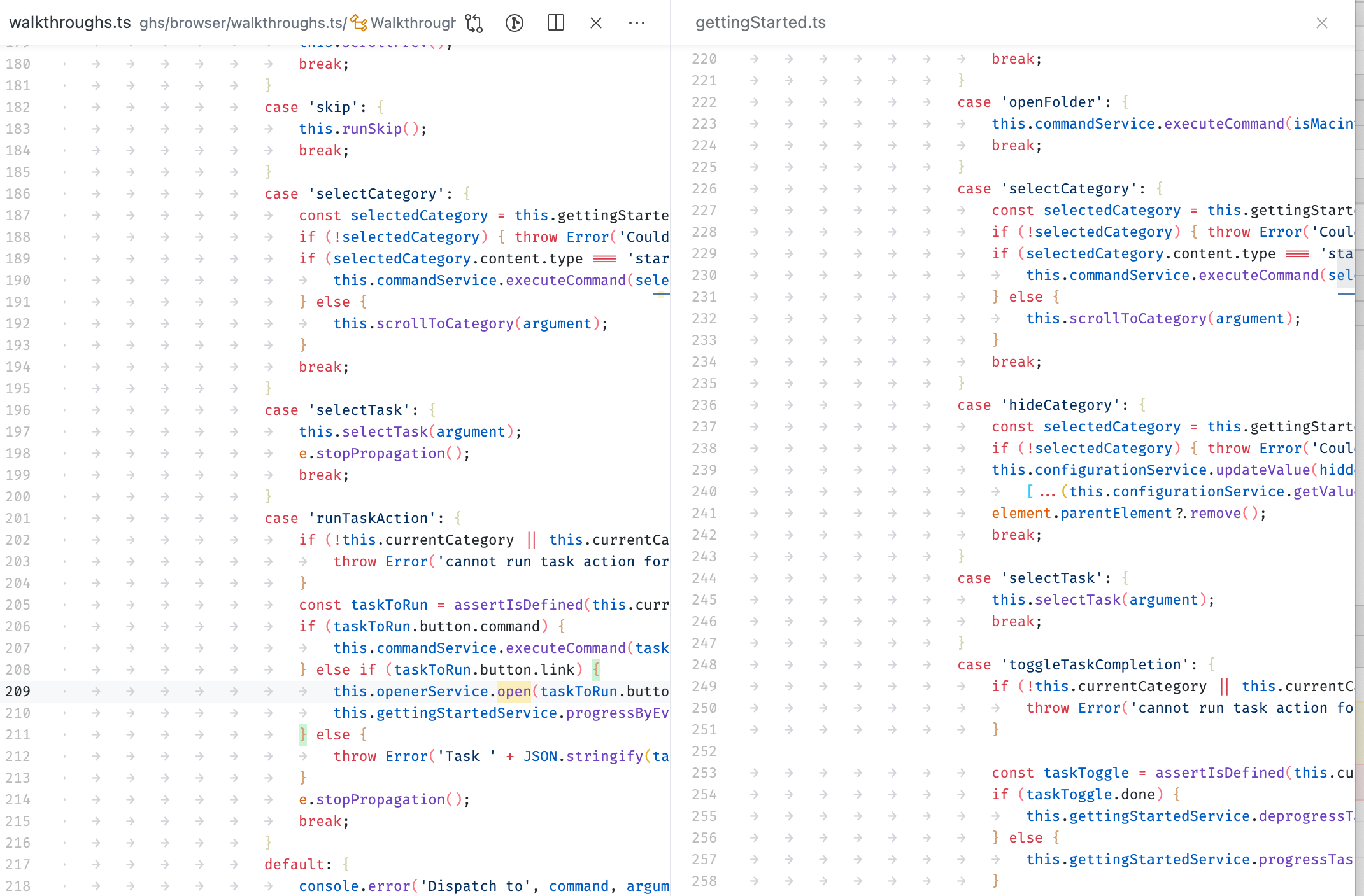 🚔 copy-paste police: gettingStarted.ts and walkthrough.ts should share ...