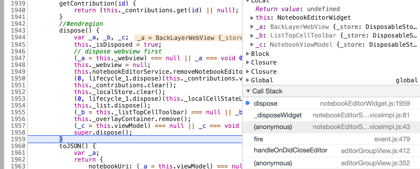 Notebook editor leakage · Issue #122668 · microsoft/vscode · GitHub