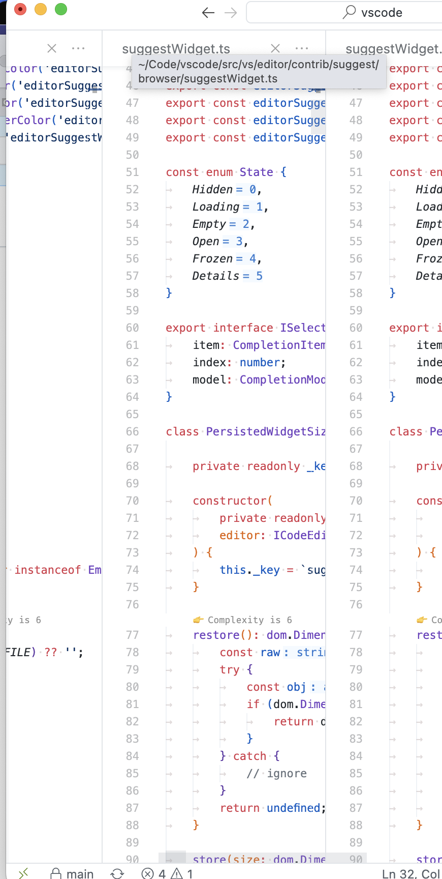 Merge editor: overlapping scrollbars due to narrow width · Issue ...