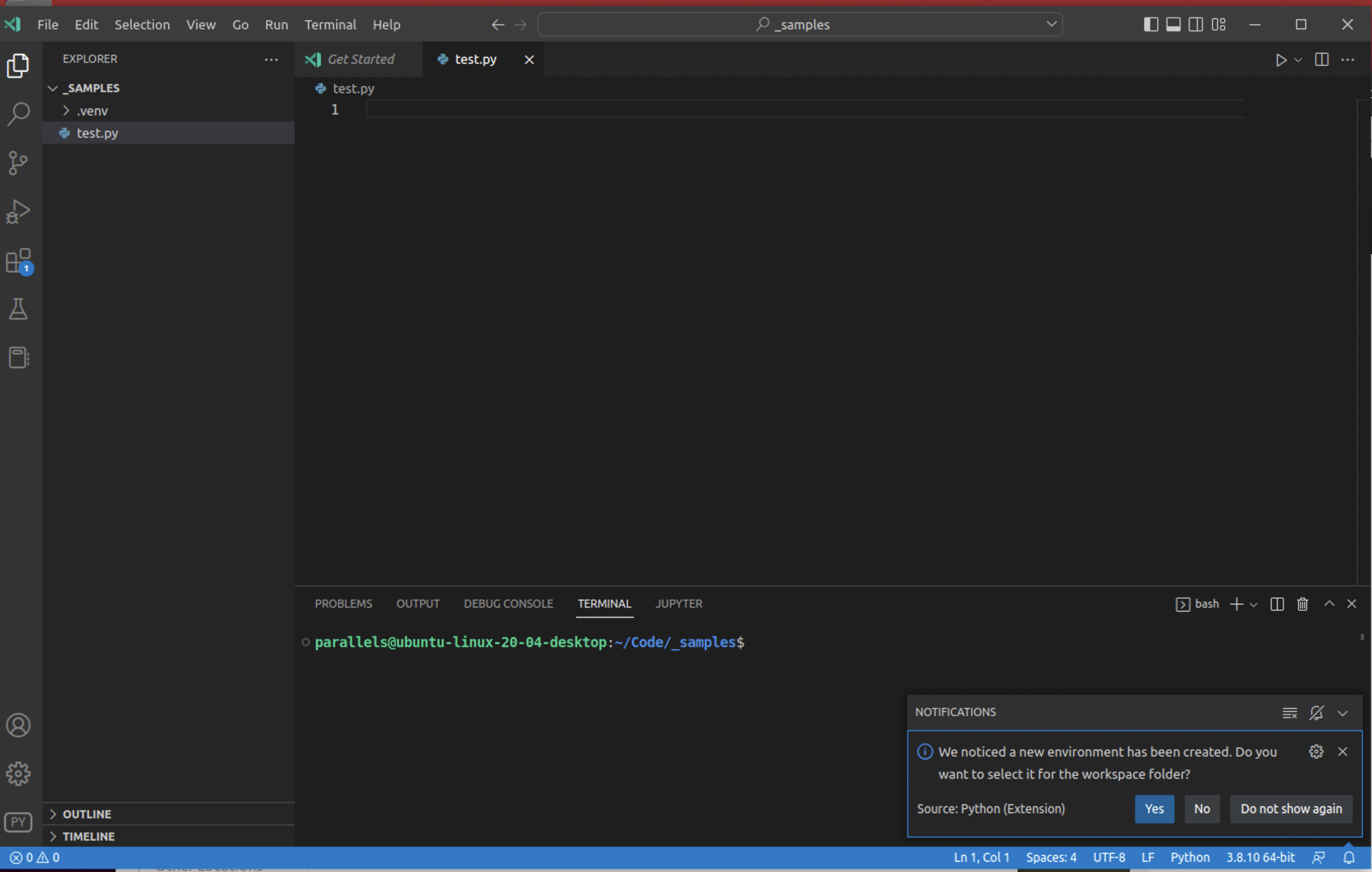 Don't show env-notification when explicitly creating one · Issue #19888 ...