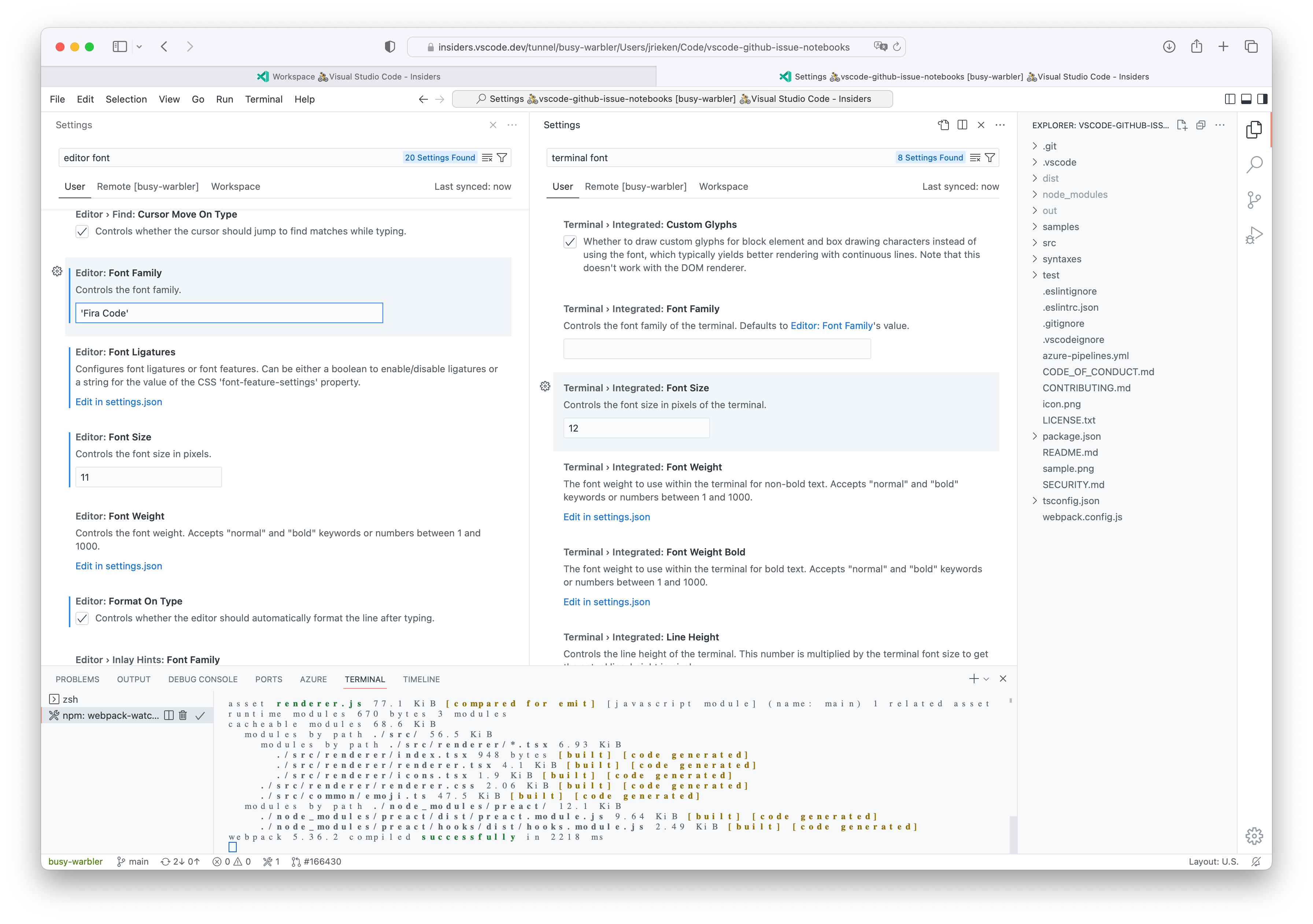 [safari] Ugly fallback font for terminal · Issue #166701 · microsoft ...