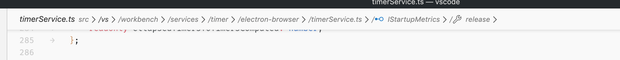Inline breadcrumbs show arrow icon · Issue #83138 · microsoft/vscode ...