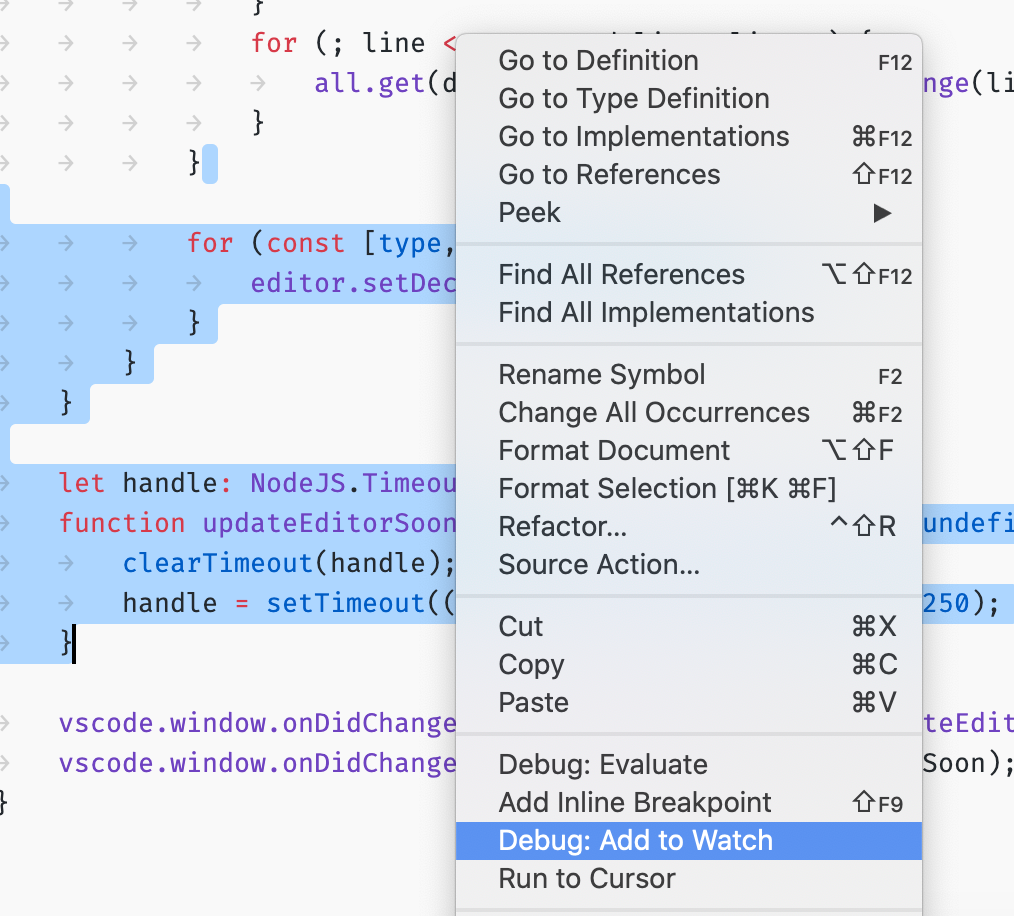 Context menu actions are prefixed with "Debug:" · Issue #86465 ...