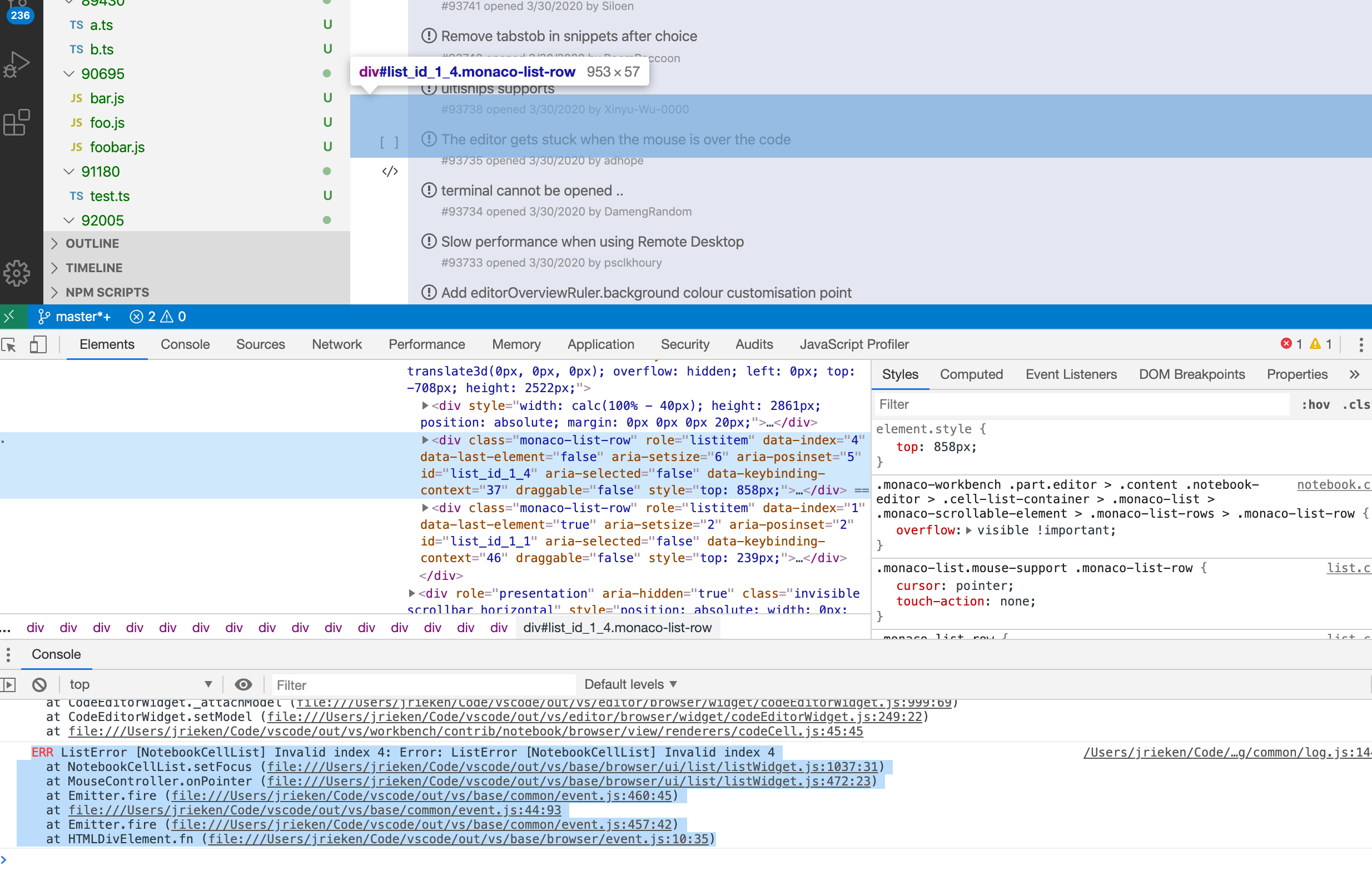 Notebook list screen cheese · Issue #93757 · microsoft/vscode · GitHub