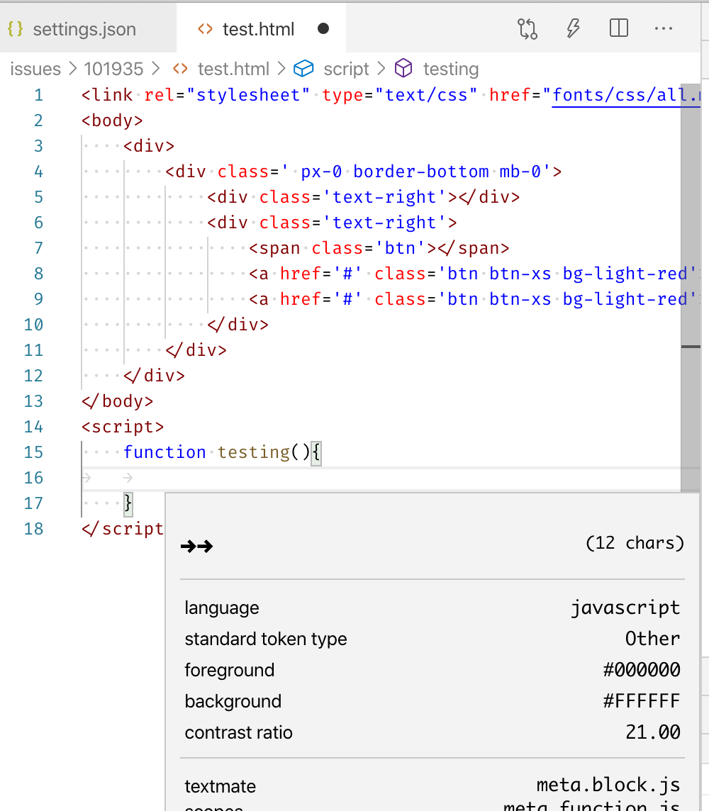 JS Scafolding doesnt work in HTML · Issue #101935 · microsoft/vscode ...