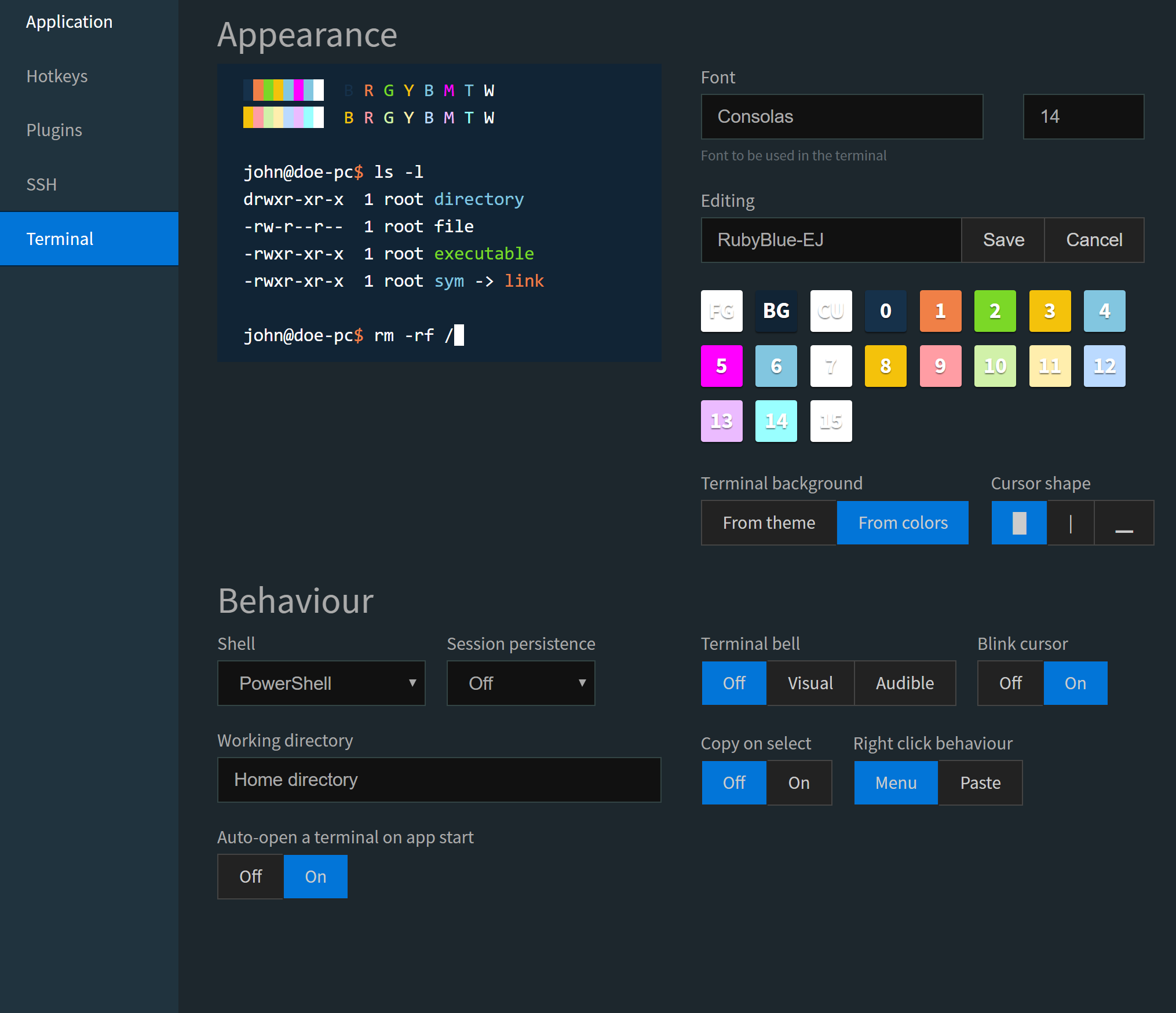 Where can i locate my custom theme? · Issue #263 · Eugeny/tabby · GitHub