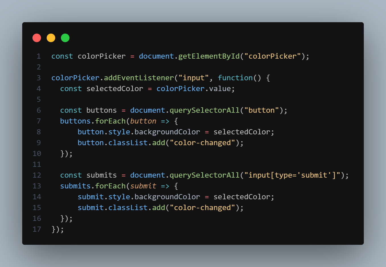 Button Color thru separate color button/color picker · GrapesJS