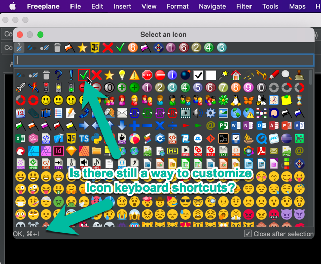 love freeplane! how to customize icon keyboard shortcuts? · freeplane