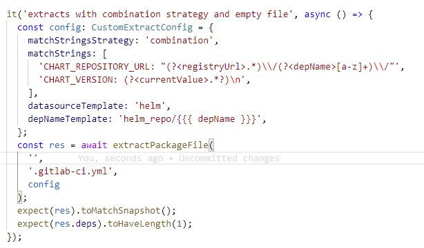 [ Regex manager ] Reduce of empty array with no initial value · Issue ...
