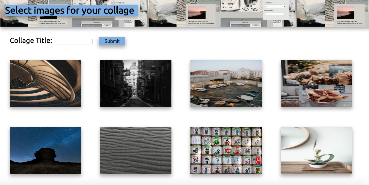 GitHub - ParkerBacall/collager-frontend: A generative Collage Creation ...