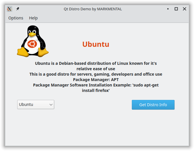 Linux With Qt Gui GitHub - MARKMENTAL/QtDistroDemo: A Qt GUI tool for finding basic info ...