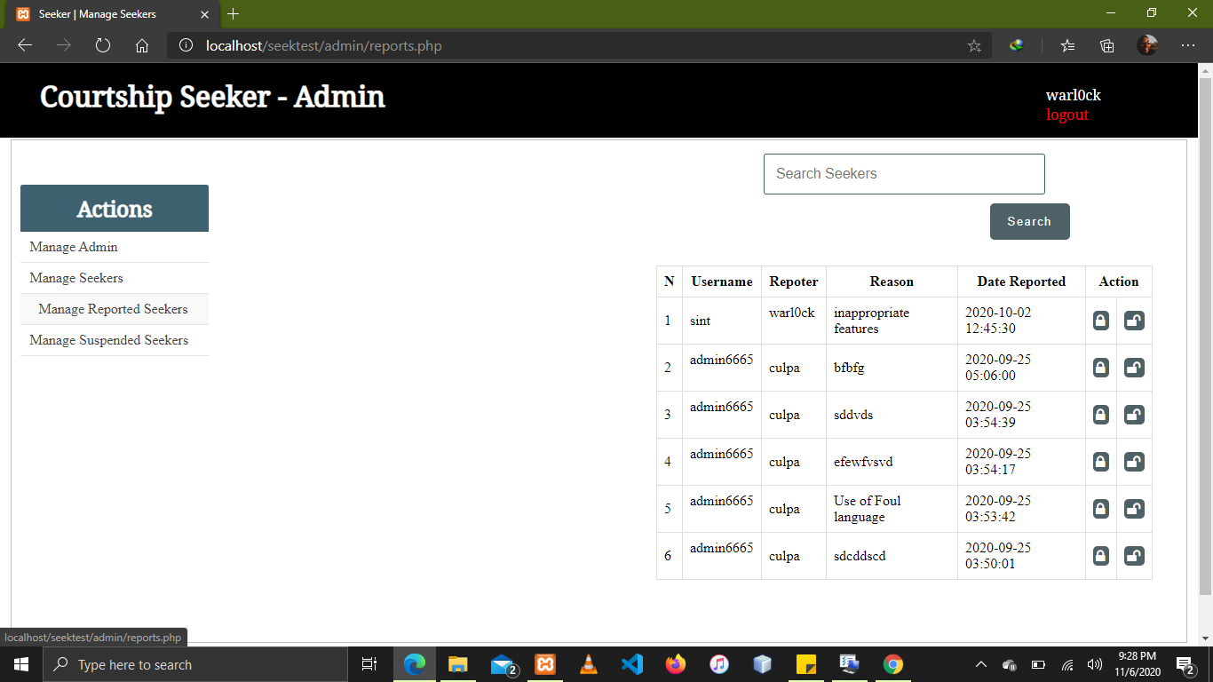 GitHub - warl0ck1111/Seeker: Web Based Dating Site