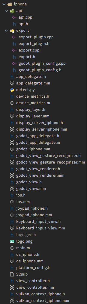 Changing .cpp files to .mm files for the iphone and osx platform ...