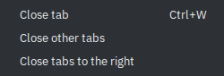 Tab contextual menu in Chromium