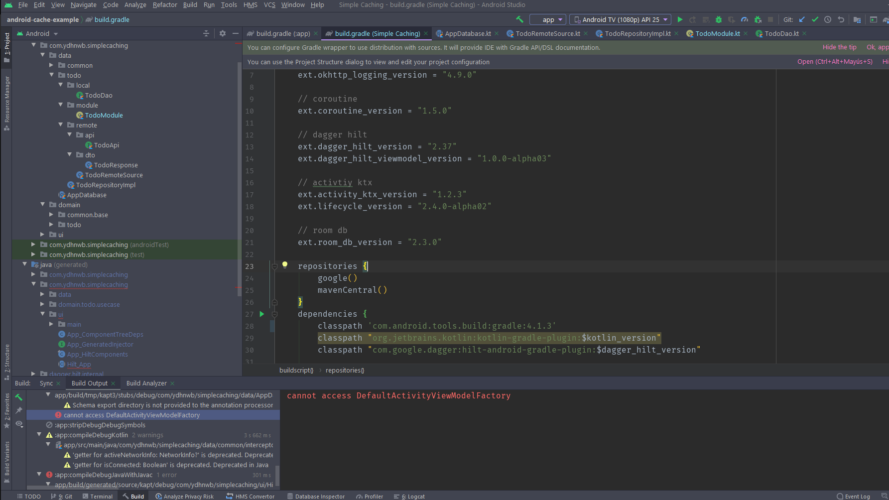 hilt error at build project · Issue #1 · ydhnwb/android-cache-example ...