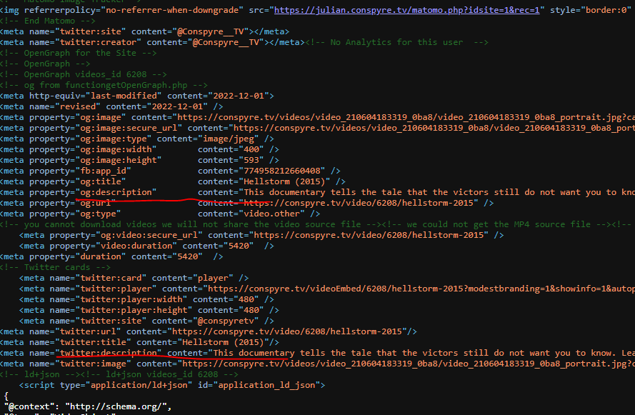 Error with OG tags for a video's page · Issue #7444 · WWBN/AVideo · GitHub