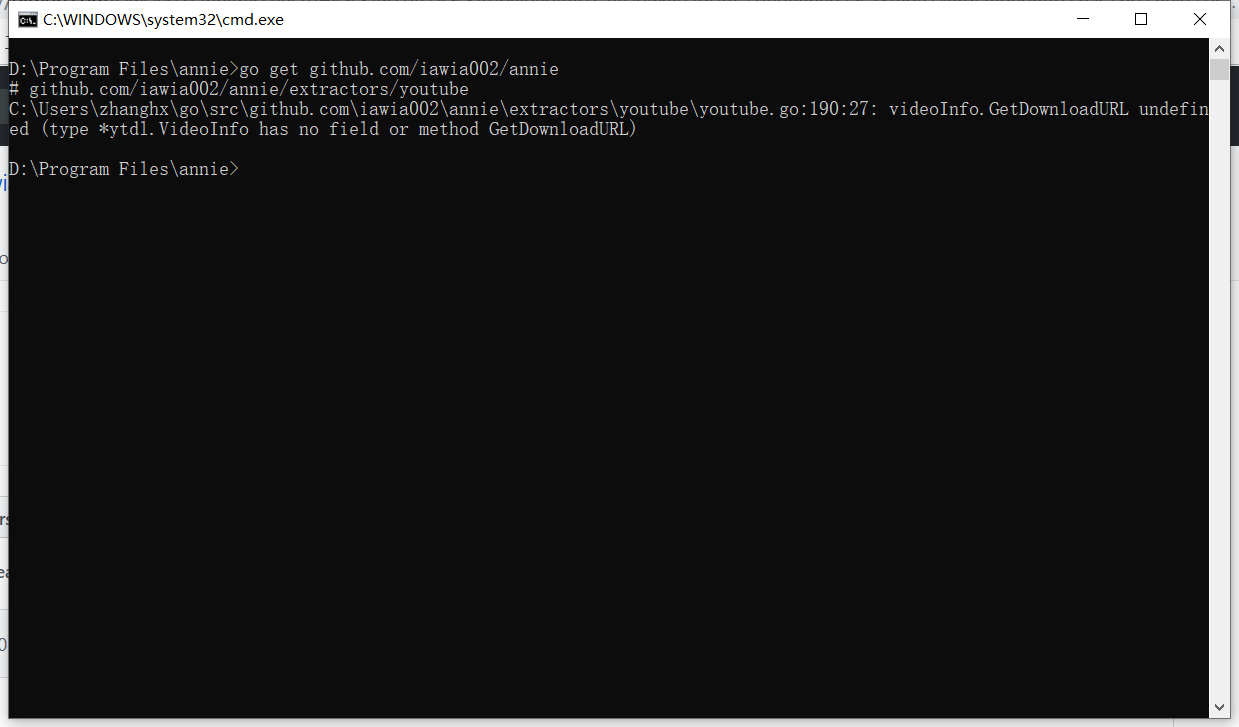 Install via go get is error · Issue #647 · iawia002/lux · GitHub