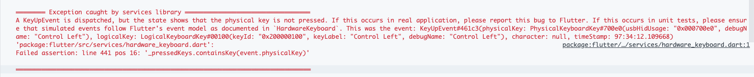 A keyboard error on macOS · Issue #92899 · flutter/flutter · GitHub