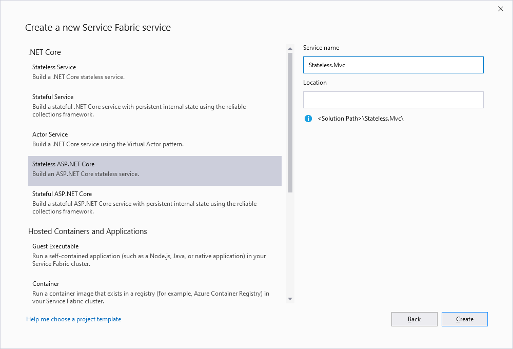 Create a stateleess ASP.NET Core application