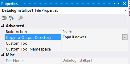 Copy to output directory