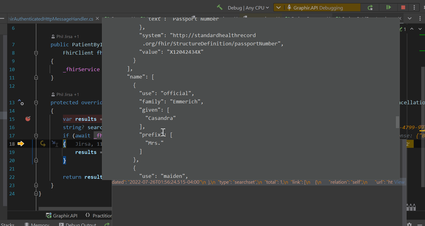 The resolver was unable to cast the parent type to the requested type ...