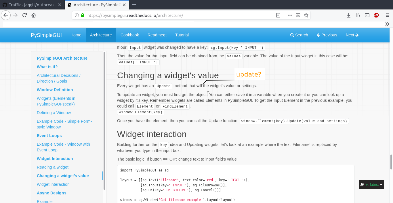 website cosmetic suggestions · Issue #894 · PySimpleGUI/PySimpleGUI ...