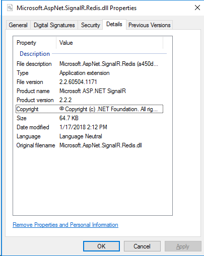 signalrredisversion
