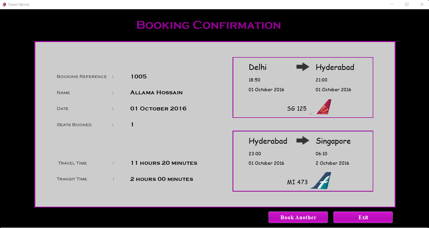 GitHub - allama008/FlightReservationSystem: Developed a Flight ...