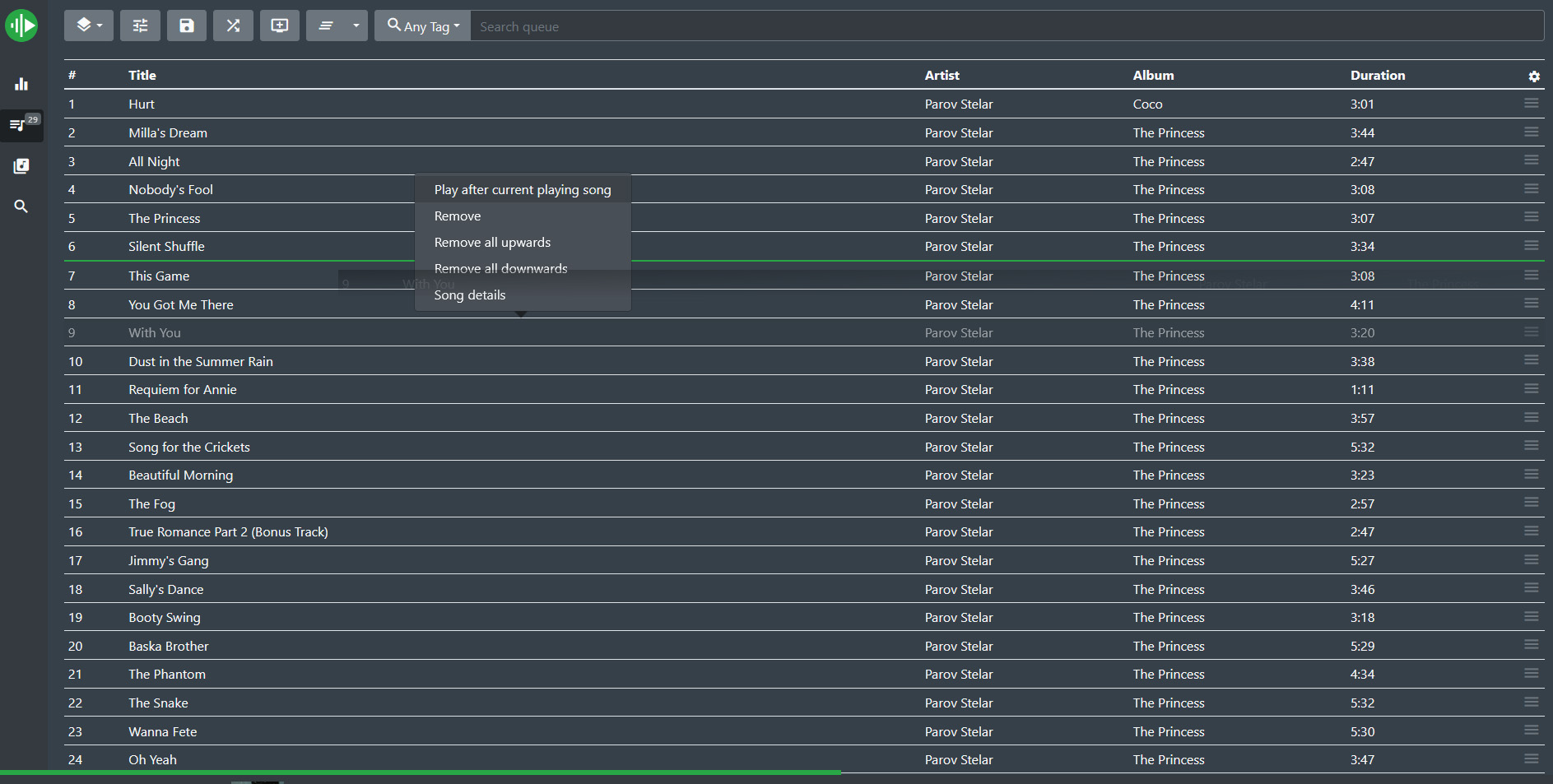 Popup menu at Queue card · Issue #464 · jcorporation/myMPD · GitHub