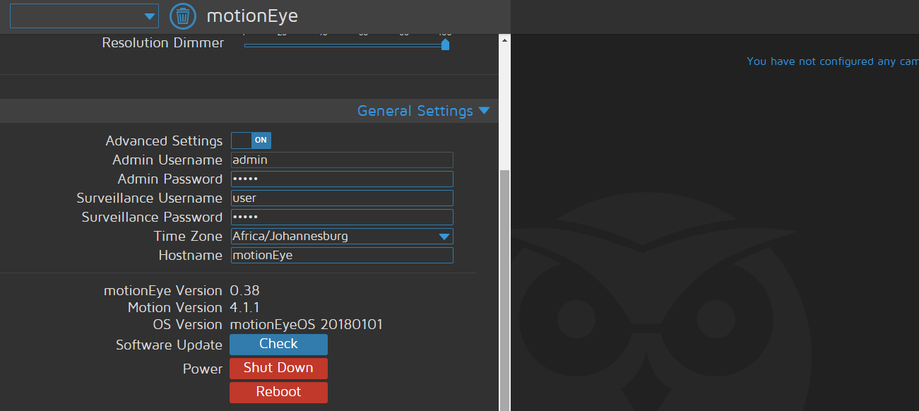 complex password on SMTP settings removed all cameras · Issue 1339 · motioneyeproject