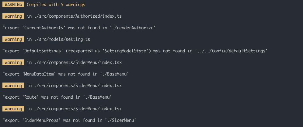 TS 版本警告怎么处理 · Issue #4258 · ant-design/ant-design-pro · GitHub