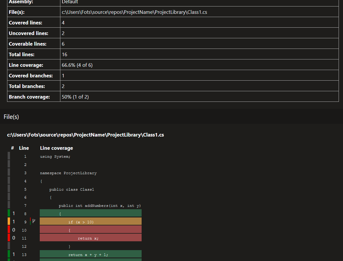 Suggestion How about a Html_Dark output option? · Issue 433 · danielpalme/ReportGenerator · GitHub