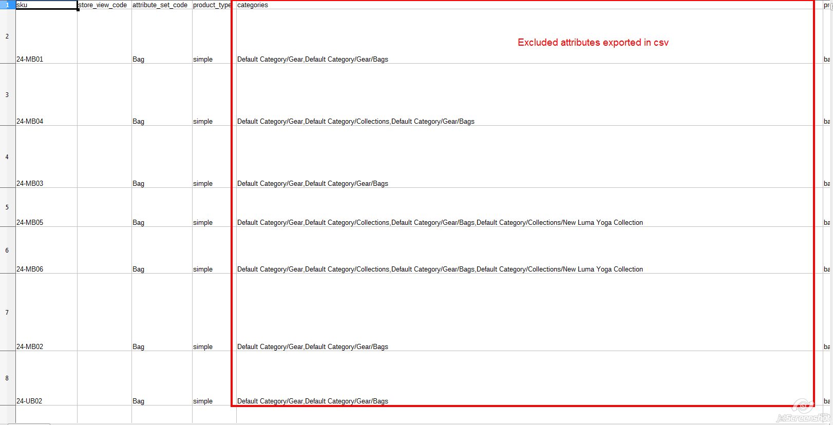 Excluded attributes exported in CSV File · Issue #20398 · magento ...