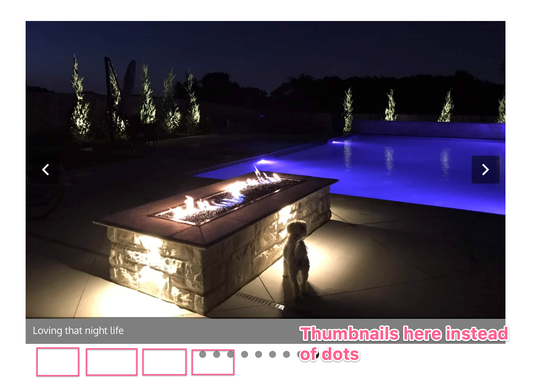 Jetpack slideshow thumbnails instead of dots