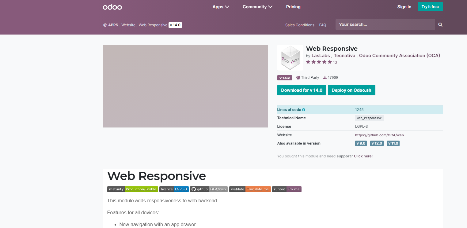[13.0]web_responsive module bug · Issue #2080 · OCA/web · GitHub