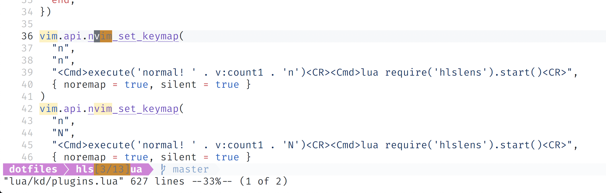 Integration with lualine · Issue #14 · kevinhwang91/nvim-hlslens · GitHub