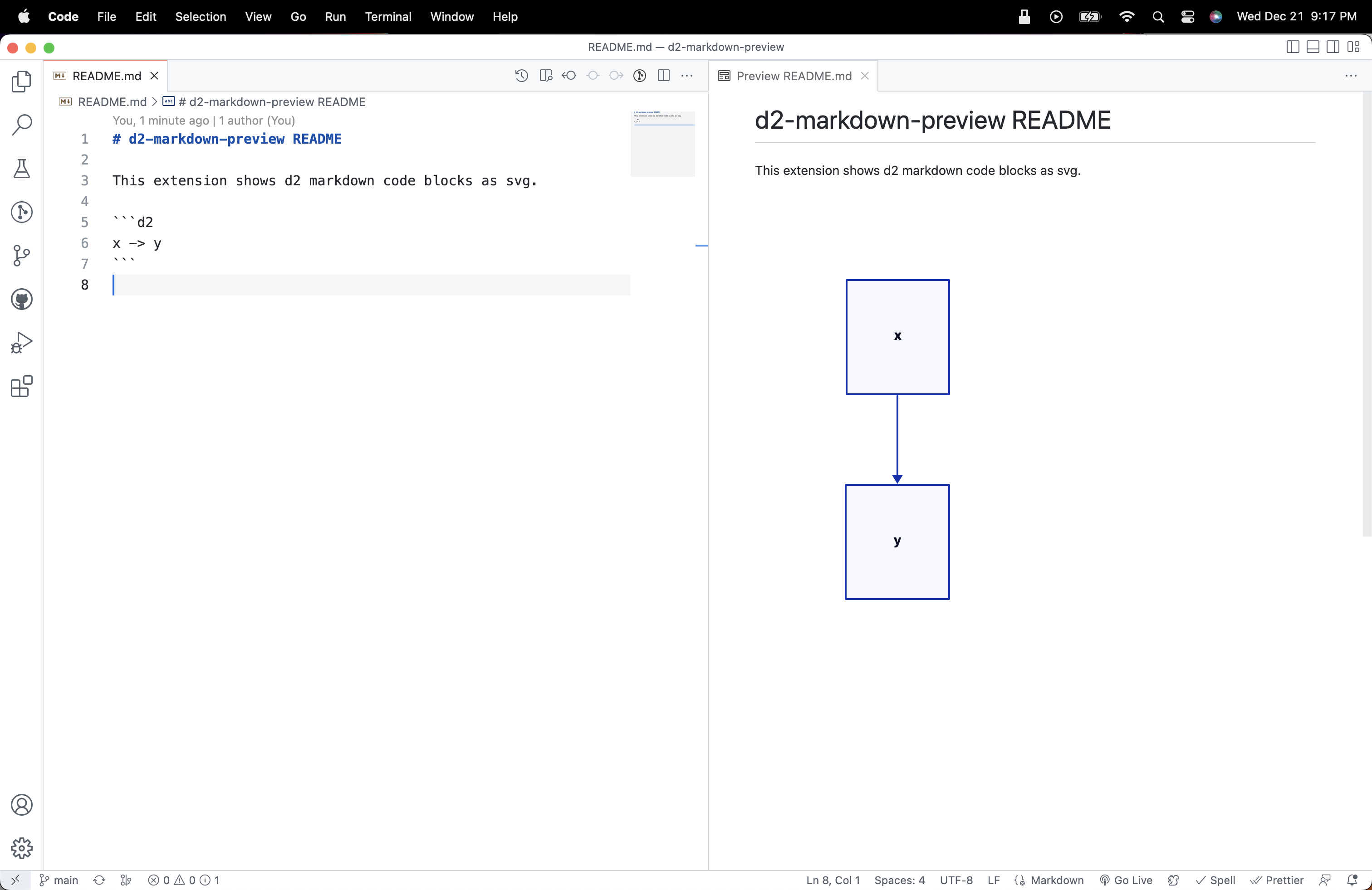 D2 markdown preview Visual Studio Marketplace