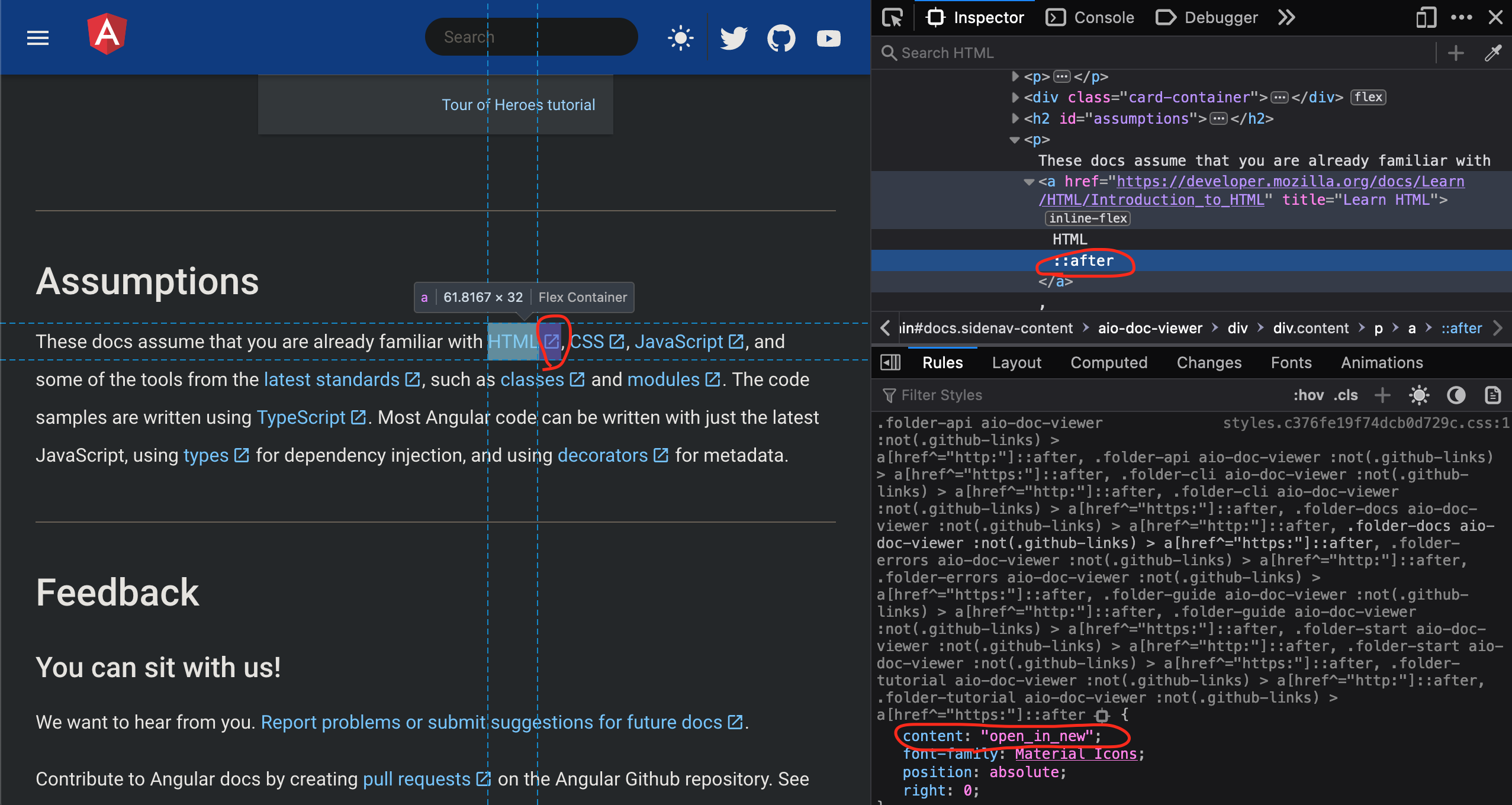 a11y (accessibility) of "open in new window" link icons · Issue #43512 ...