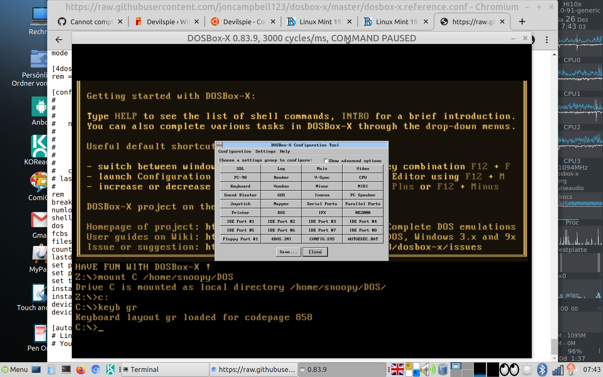 How to increase Configuration Menu ? · Issue #2121 · joncampbell123 ...