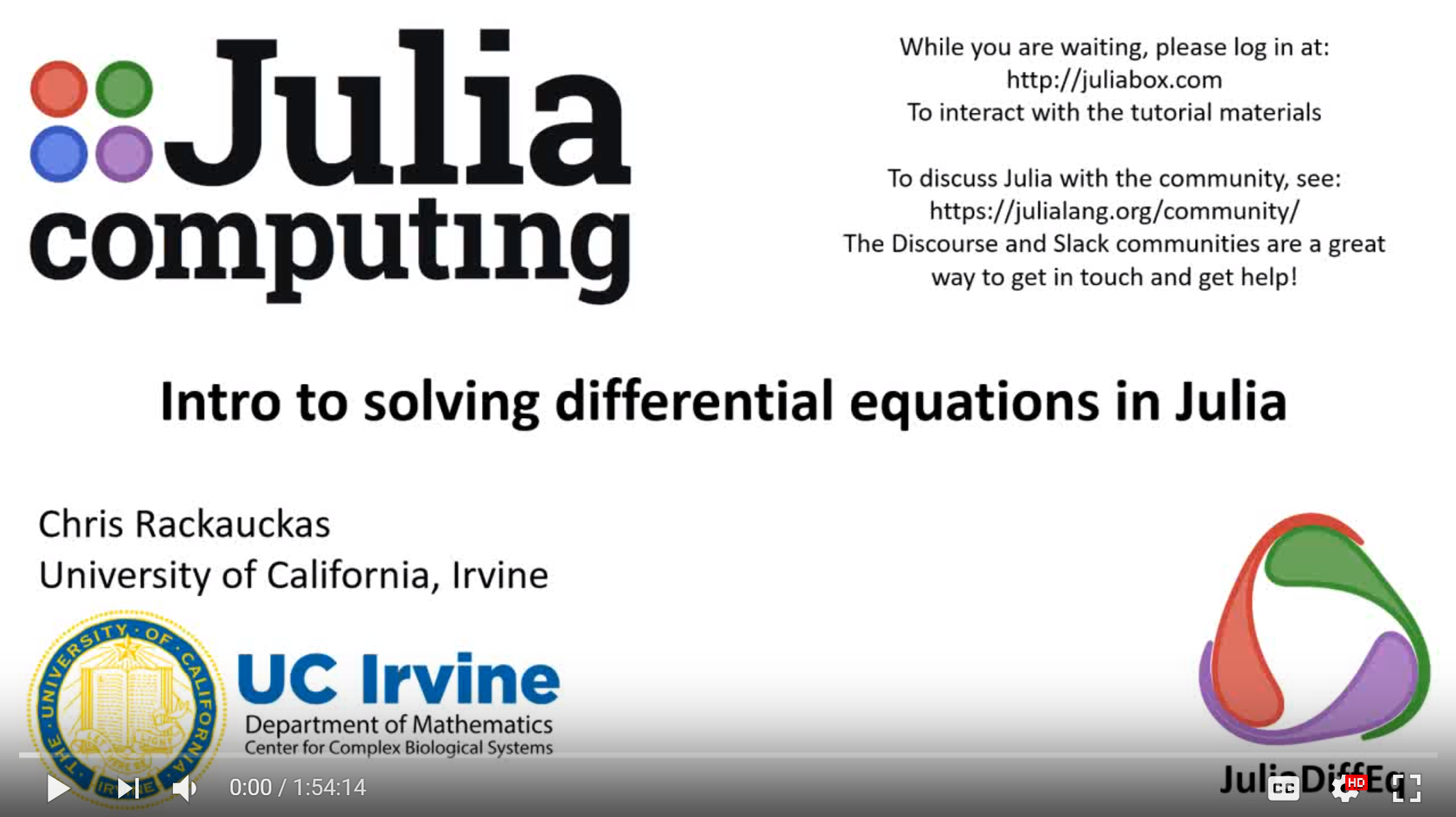 DifferentialEquations.jl Efficient Differential Equation Solving in