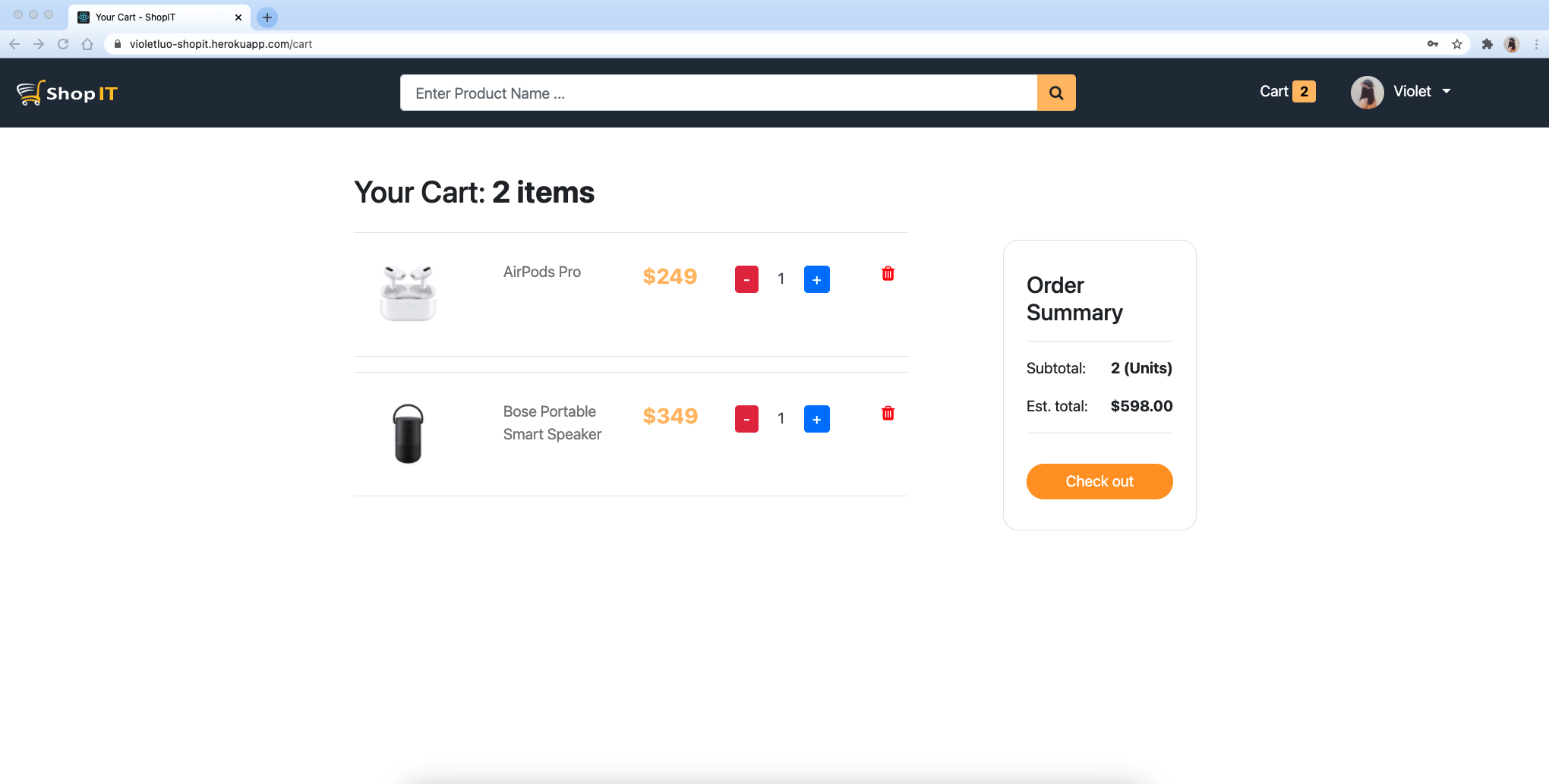 GitHub - violet-luo/ShopIT: E-commerce website with MERN stack
