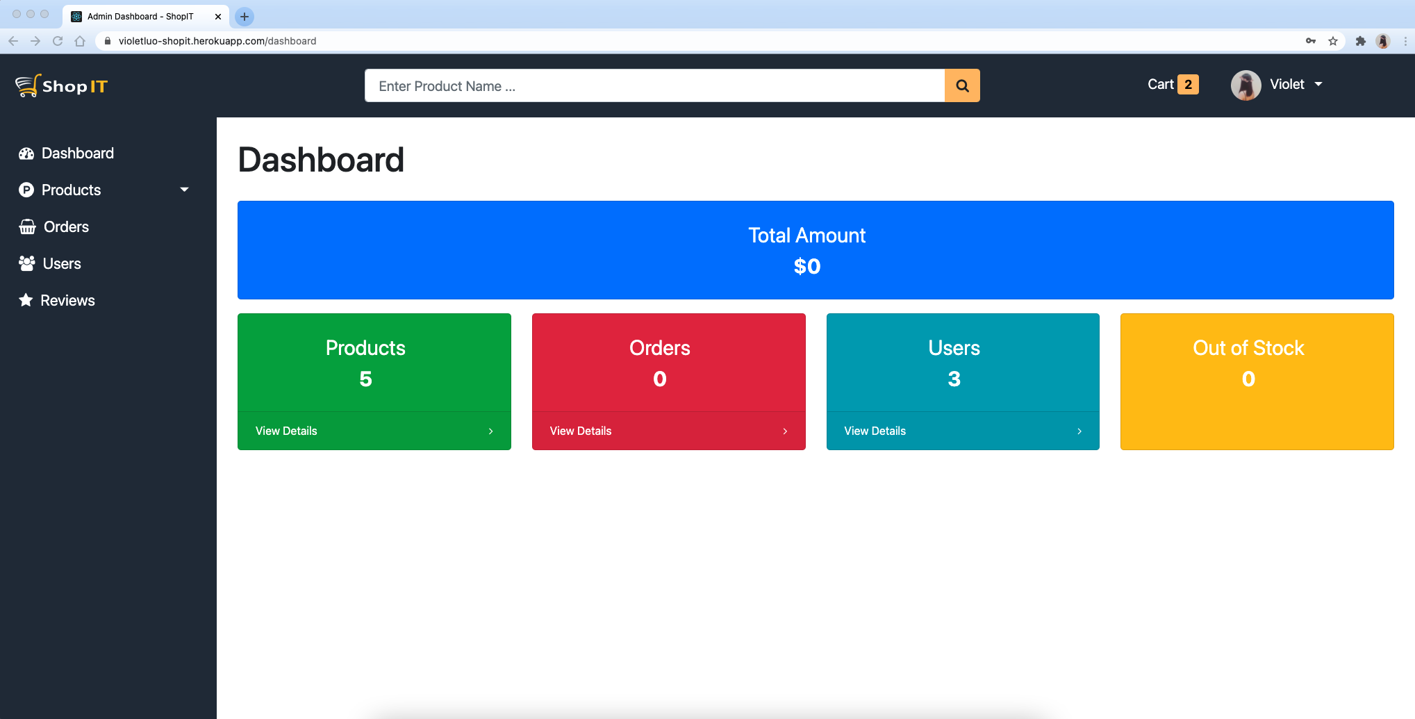 GitHub - violet-luo/ShopIT: E-commerce website with MERN stack