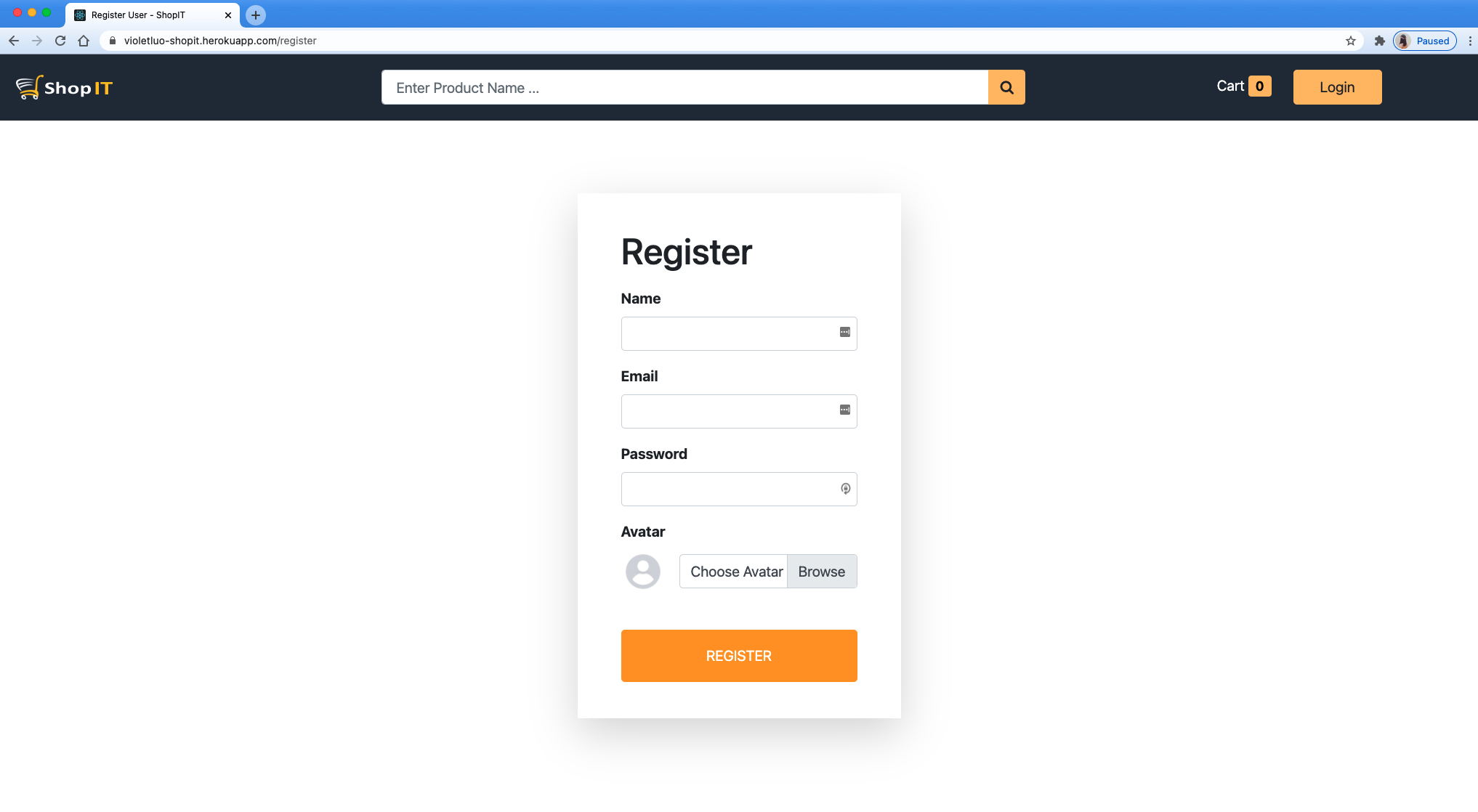 GitHub - violet-luo/ShopIT: E-commerce website with MERN stack